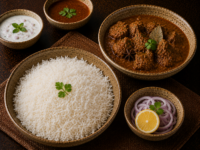 Mixed Mutton curry with rice