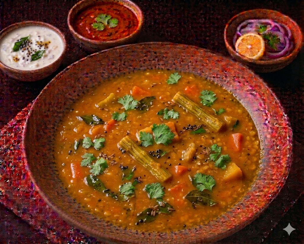 Sambar (lentil soup)