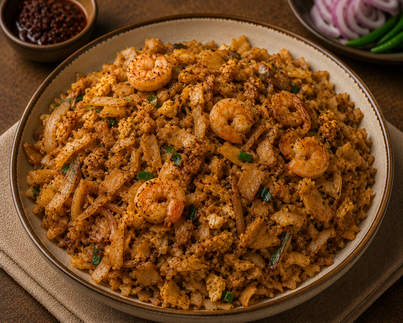Prawn Kottu Roti